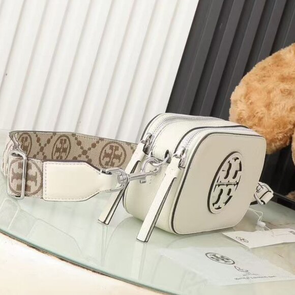 Tory Burch Cream Crossbody with Logo Strap - Picture 2 of 8